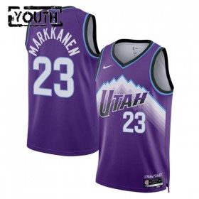 Barn Utah Jazz Tröja Lauri Markkanen Nike 2025-26 Icon Edition Lila Swingman